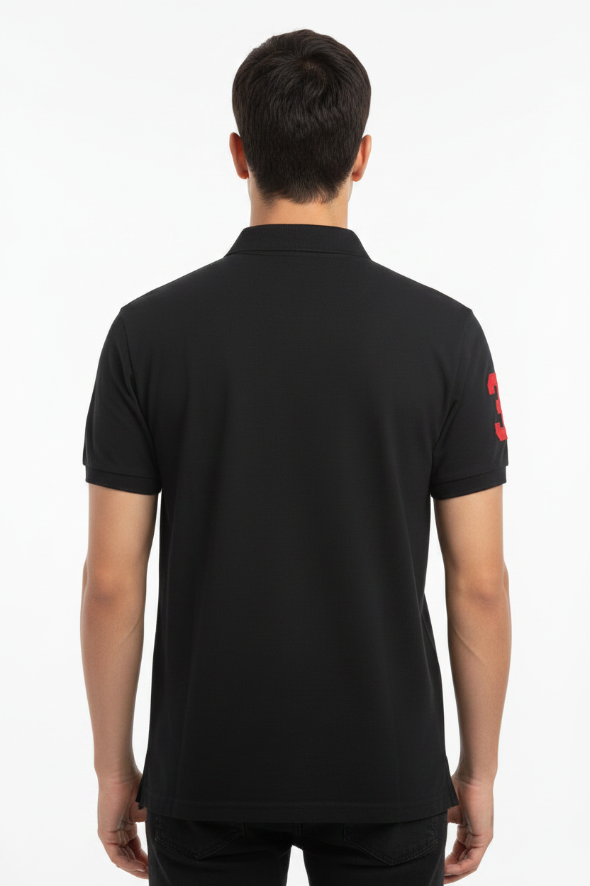 U.S. Polo Assn. Men's Classic Fit Pique Polo Shirt With Sleeve Embroidery