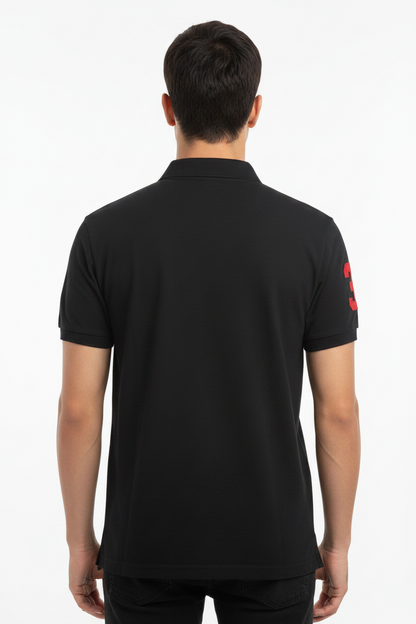 U.S. Polo Assn. Men's Classic Fit Pique Polo Shirt With Sleeve Embroidery