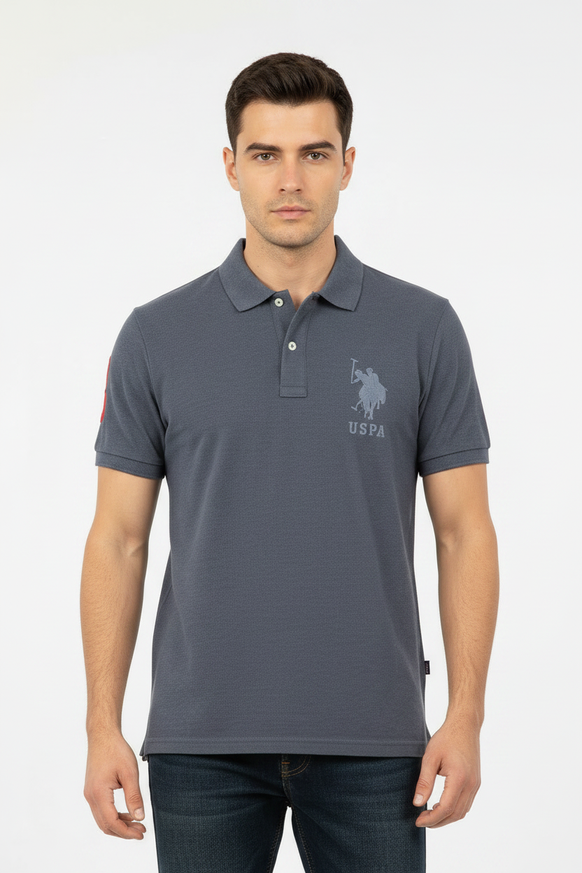 U.S. Polo Assn. Men's Big Logo Polo Shirt with Sleeve Detail
