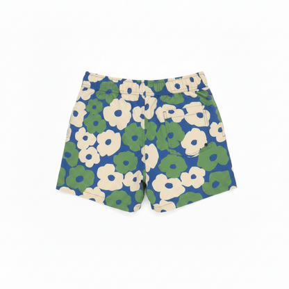 MNG Retro Floral Print Swim Shorts with Elastic Drawstring Waist