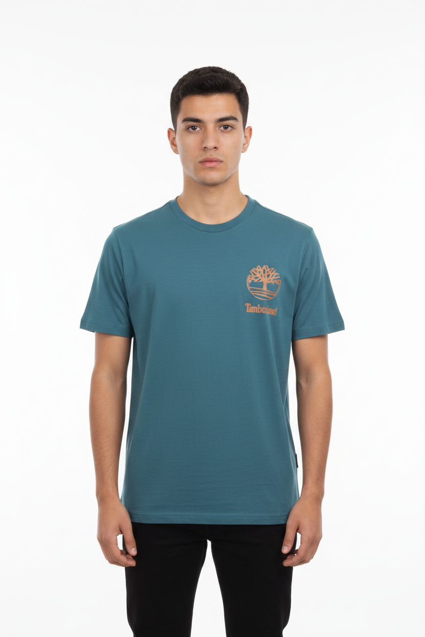 Timberland Outdoor Mountain Tree Logo Graphic T-Shirt