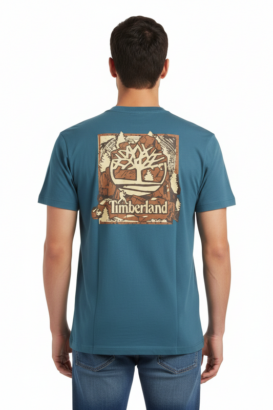 Timberland Outdoor Mountain Tree Logo Graphic T-Shirt