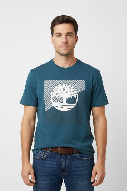 Timberland Outdoor Mountain Tree Logo Graphic T-Shirt