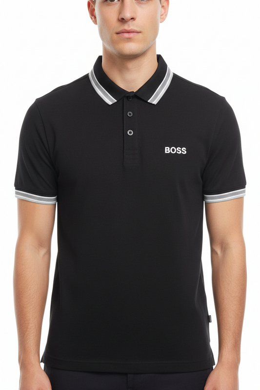 BOSS Regular-Fit Polo Shirt with Double-Tipped Collar