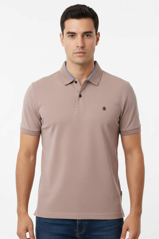 BOSS Regular-Fit Polo Shirt with Metallic Badge Logo
