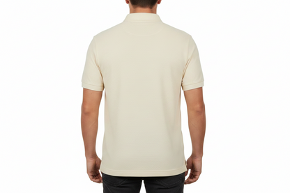 Tommy Jeans Men's Premium Waffle-Knit Polo Shirt - Cream