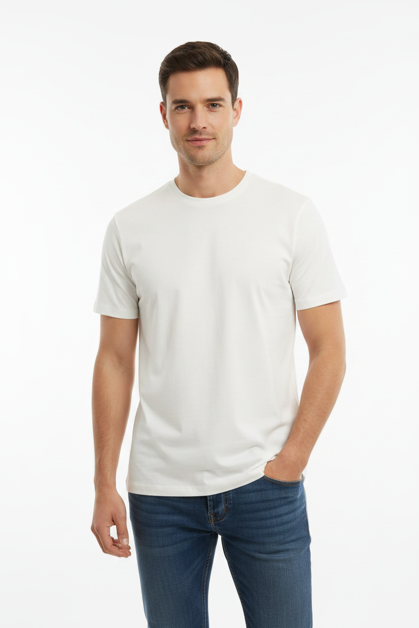 HUGO Men's Plain Premium Cotton Luxury T-Shirt
