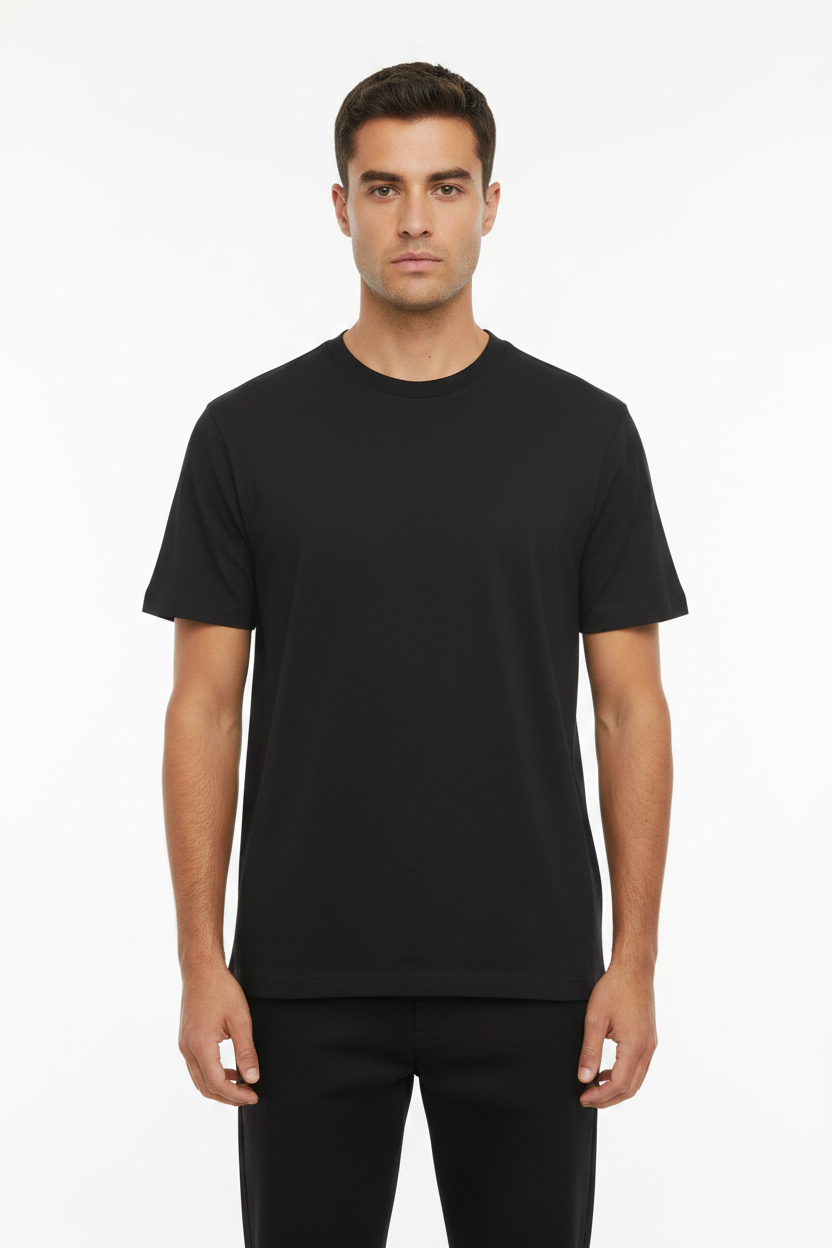 HUGO Men's Ultra-Minimalist Plain Premium Cotton T-Shirt
