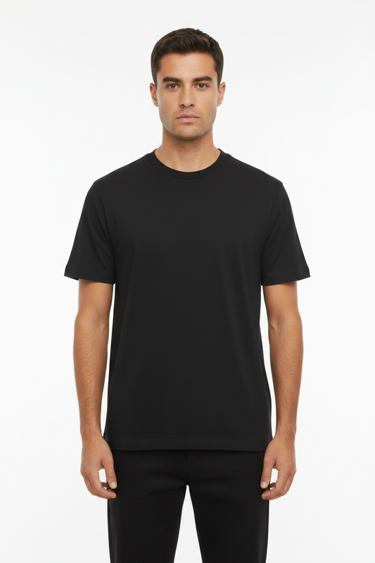 HUGO Men's Ultra-Minimalist Plain Premium Cotton T-Shirt