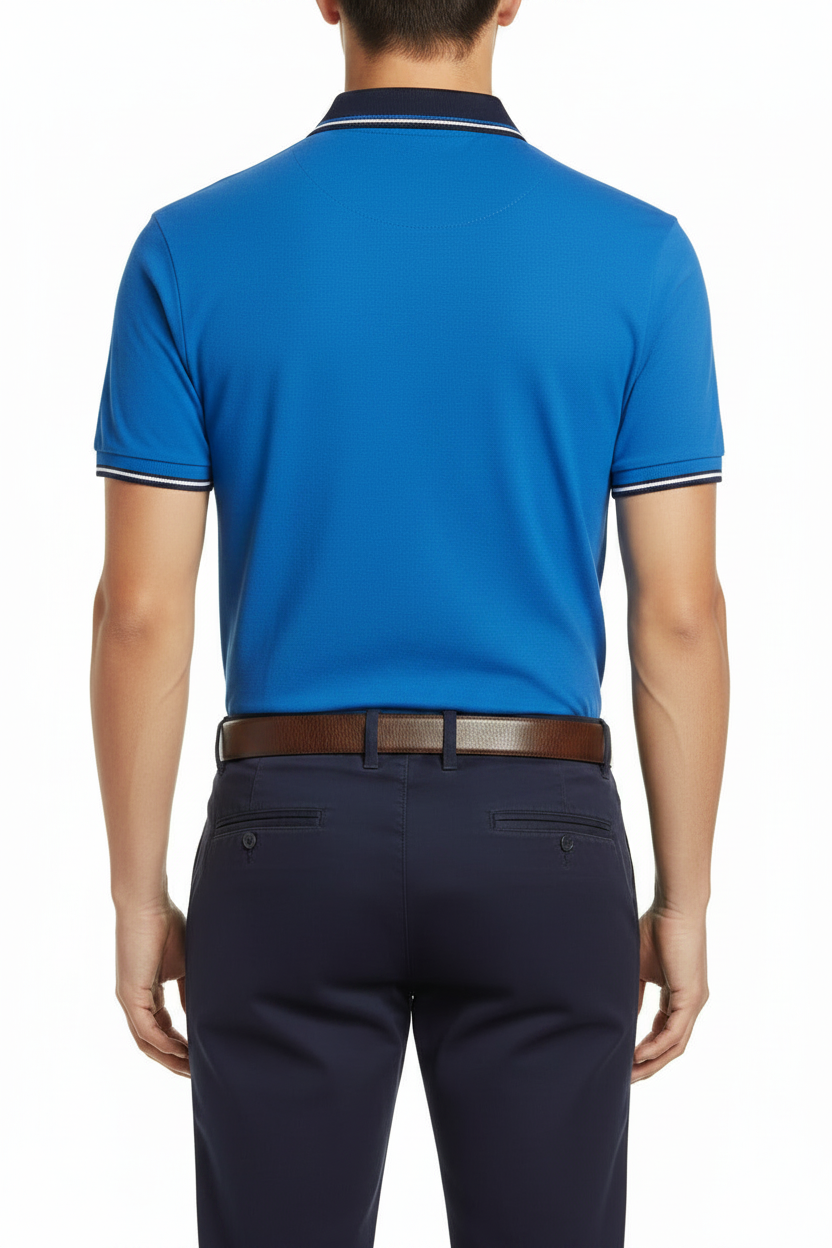 U.S. Polo Assn. Men's Diagonal Color-Block Sport Luxury Polo Shirt