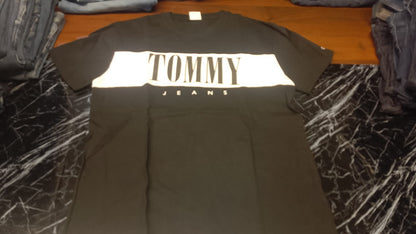 Tommy Jeans Block Color Panel Logo T-Shirt - Black