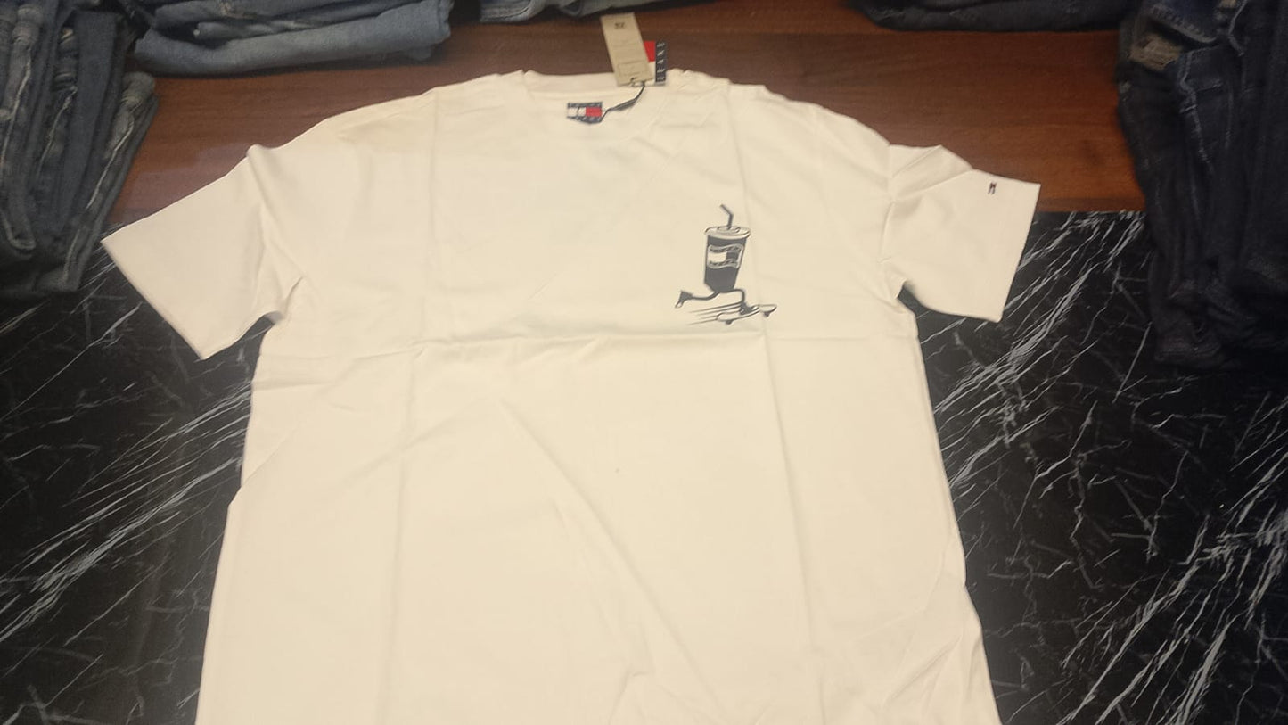 Tommy Jeans Skate Soda Graphic T-Shirt - Cream / Off-White