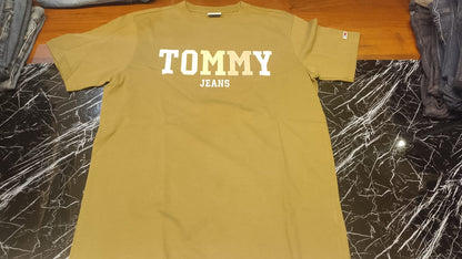 Tommy Jeans Gradient Logo T-Shirt - Mustard Yellow