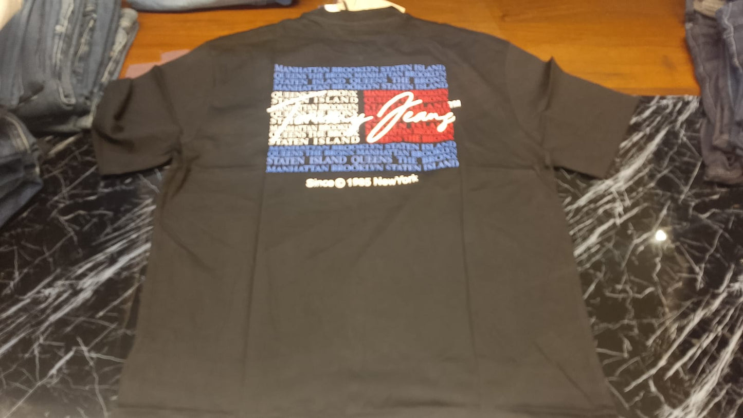 Tommy Jeans Back Flag Graphic T-Shirt - Black