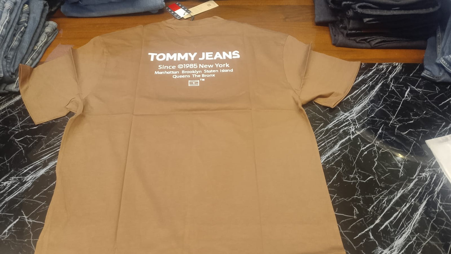 Tommy Jeans Boroughs Front & Back Graphic T-Shirt - Camel / Tan