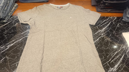 Tommy Hilfiger Essential Small Embroidered Flag T-Shirt - Heather Grey