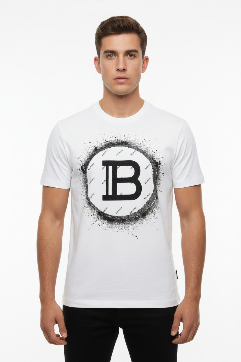 Balmain Glittering Logo T-Shirt