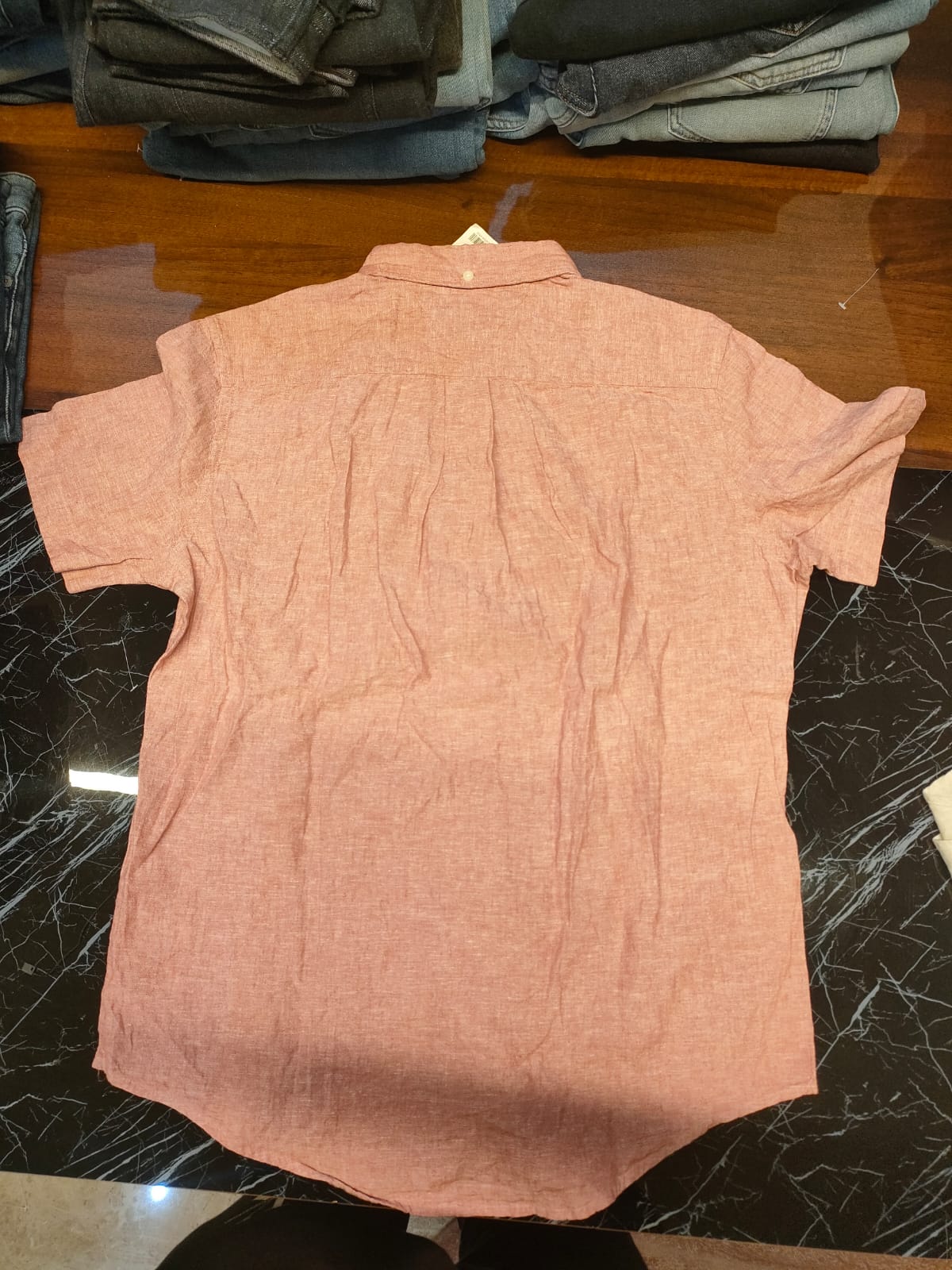 Tommy Hilfiger Short Sleeve Cotton Linen Shirt