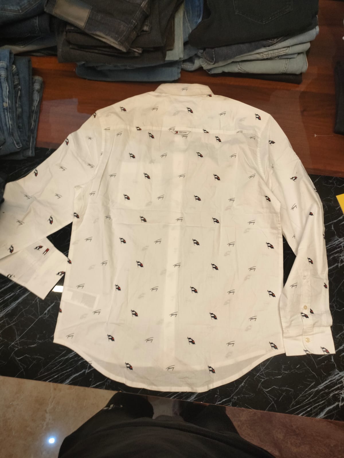 Tommy Hilfiger Long Sleeve All-Over Print Shirt