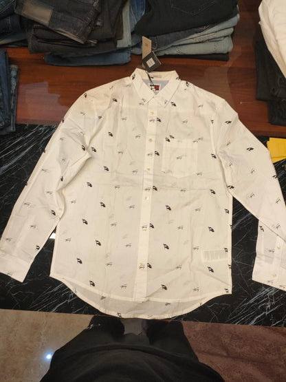 Tommy Hilfiger Long Sleeve All-Over Print Shirt