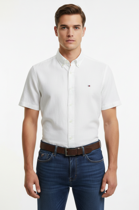 Tommy Hilfiger Short Sleeve Linen Shirt