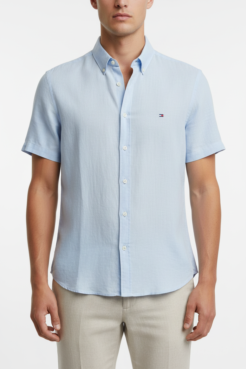 Tommy Hilfiger Short Sleeve Linen Shirt