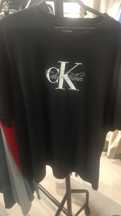 Calvin Klein Jeans Men's Monogram Script Graphic Logo T-Shirt - Black
