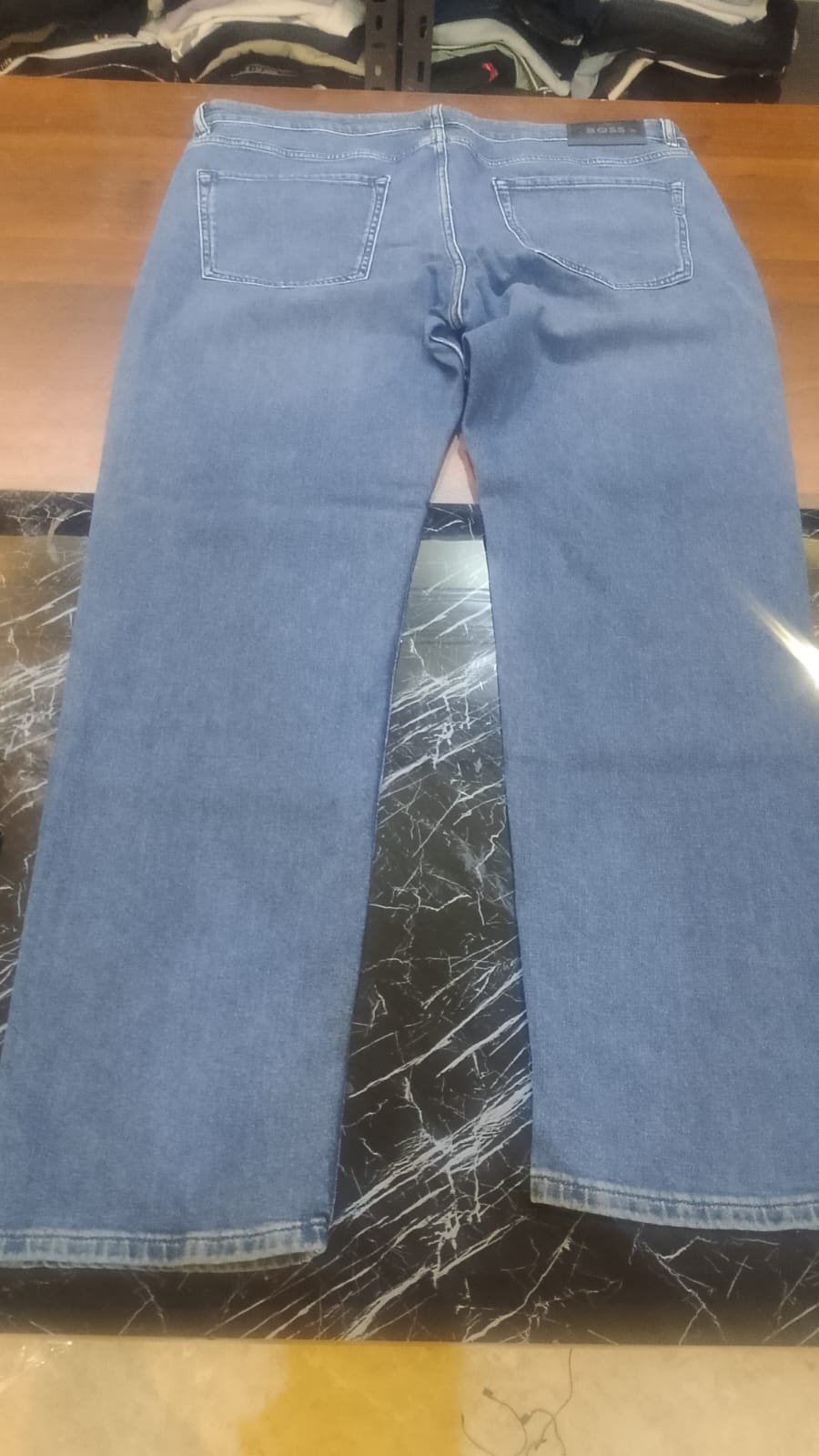 BOSS Men's Maine Regular Fit Straight Denim Jeans