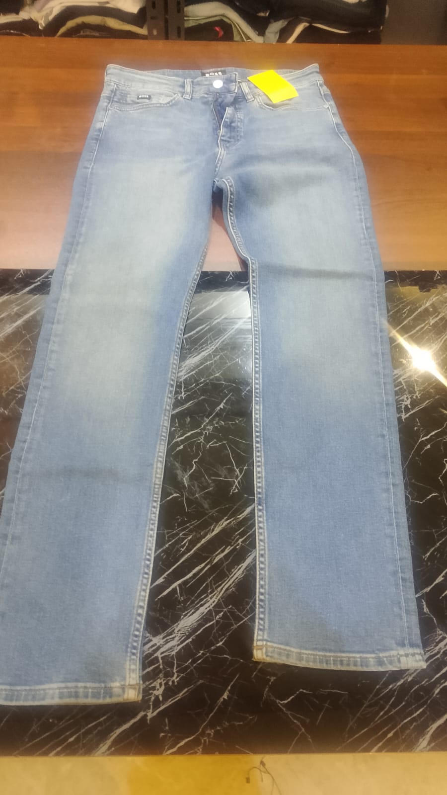 BOSS Men's Maine Regular Fit Straight Denim Jeans