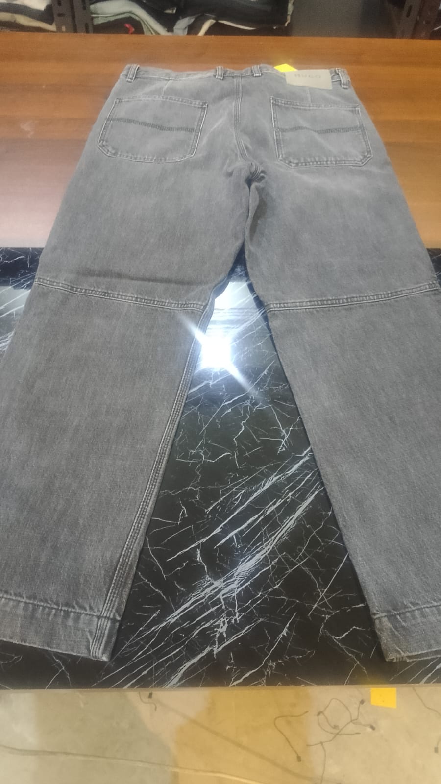HUGO Men's Loose Fit Utility Denim Trousers