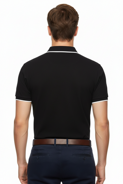 Tommy Hilfiger Men's Tipped Collar Short Sleeve Polo Shirt
