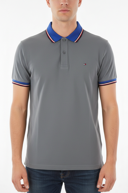 Tommy Hilfiger Men's Tipped Collar Short Sleeve Polo Shirt