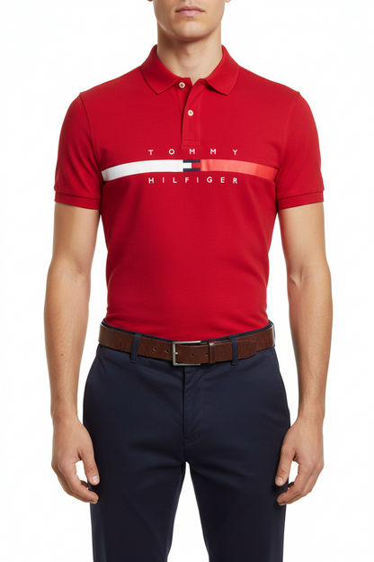 Tommy Hilfiger Signature Chest Stripe Polo Shirt