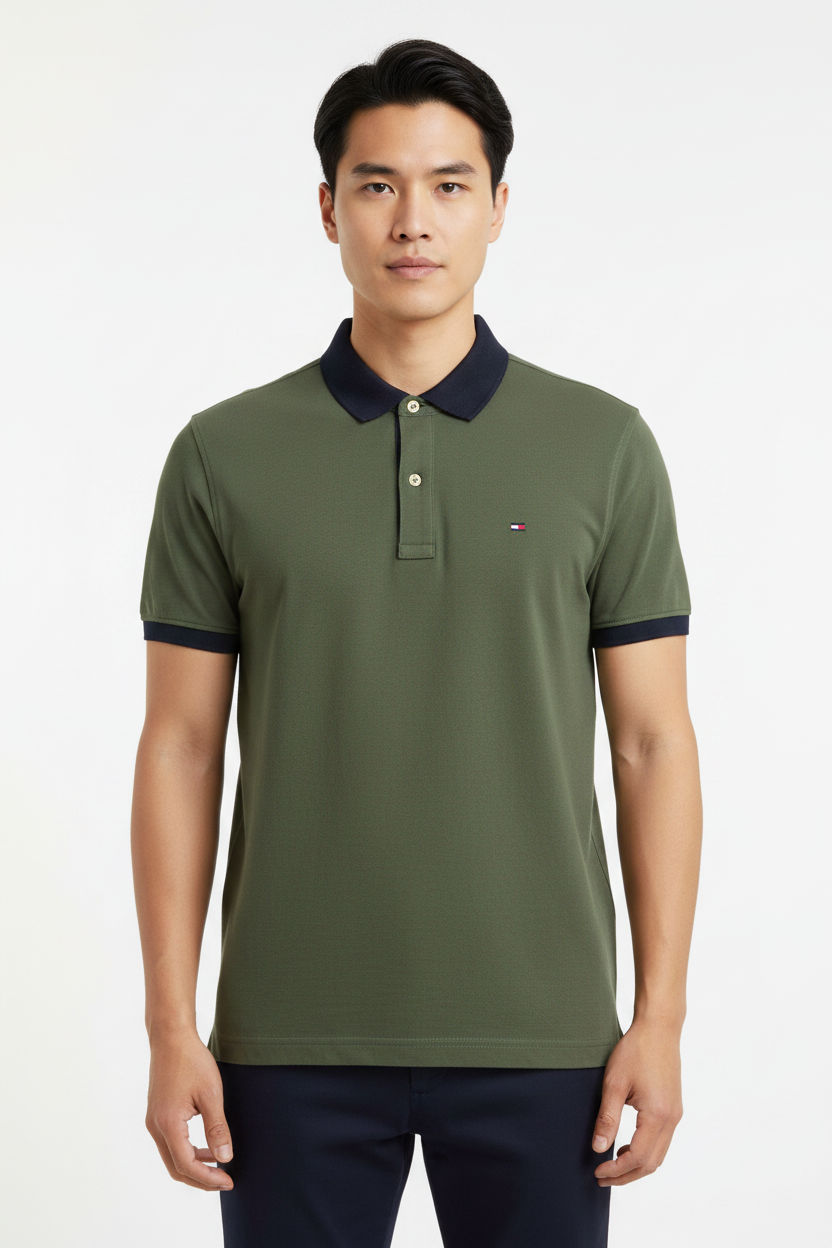 Tommy Hilfiger Contrast Collar Classic Fit Polo Shirt