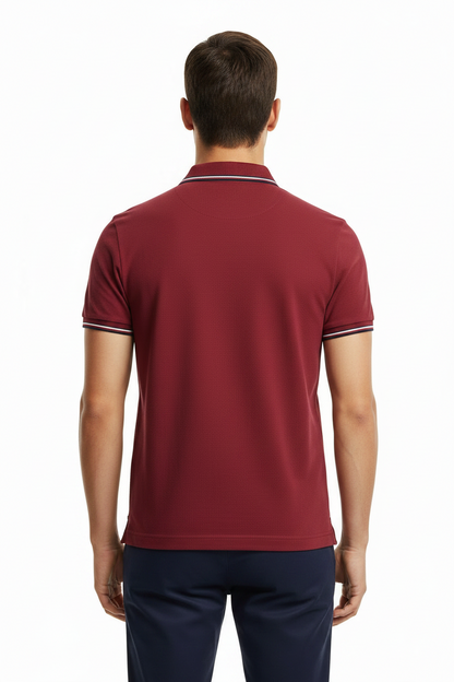 Tommy Hilfiger Tipped Collar Zipper Polo Shirt