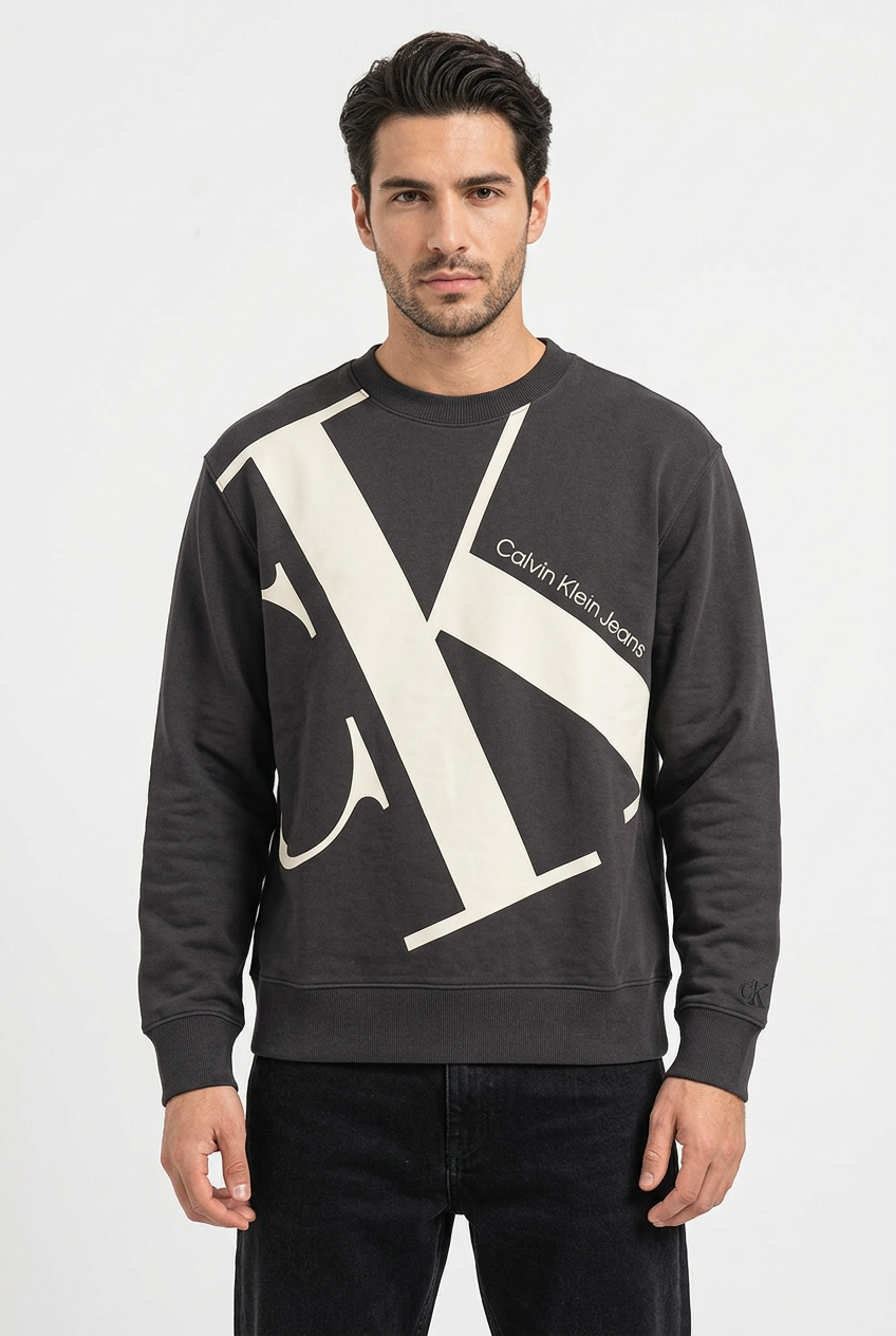 Calvin Klein Oversized Monogram Logo Sweatshirt