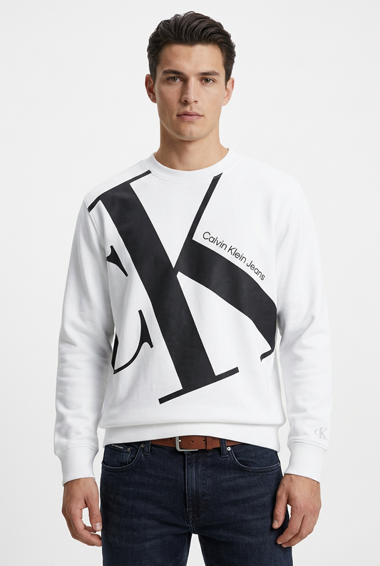 Calvin Klein Oversized Monogram Logo Sweatshirt