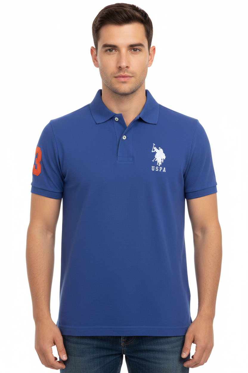 U.S. Polo Assn. Men's Big Logo Placket Polo Shirt