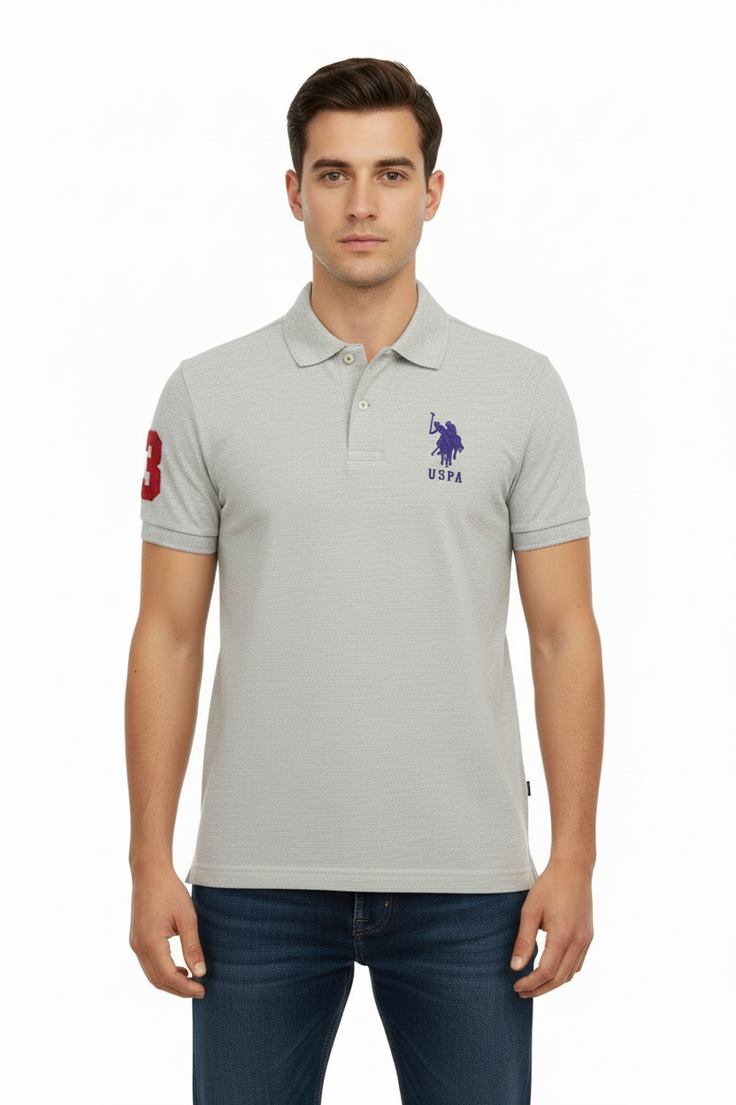 U.S. Polo Assn. Men's Big Logo Placket Polo Shirt