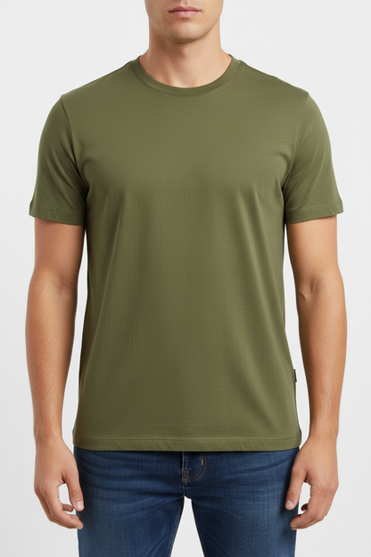 HUGO Men's Ultra-Minimalist Plain Premium Cotton T-Shirt