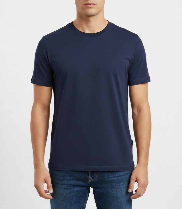 HUGO Men's Ultra-Minimalist Plain Premium Cotton T-Shirt