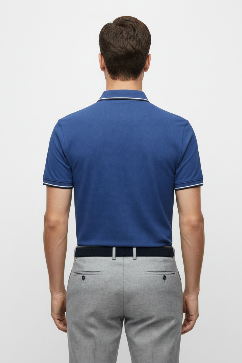 BOSS Men's Regular-Fit Pique Polo Shirt with Tipped Collar and Logo Detail