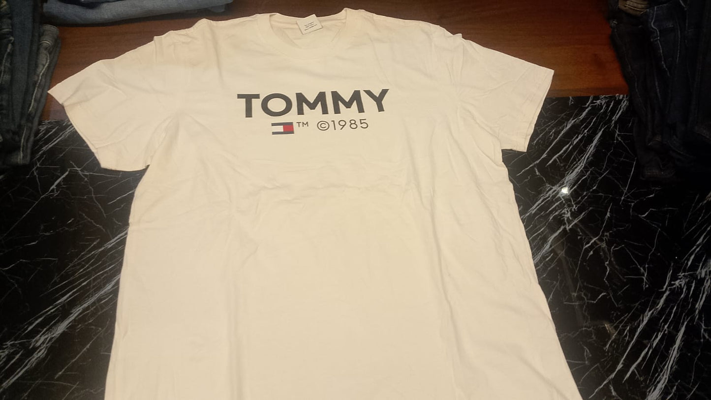 Tommy Hilfiger Classic Logo 1985 T-Shirt - Off-White / Cream