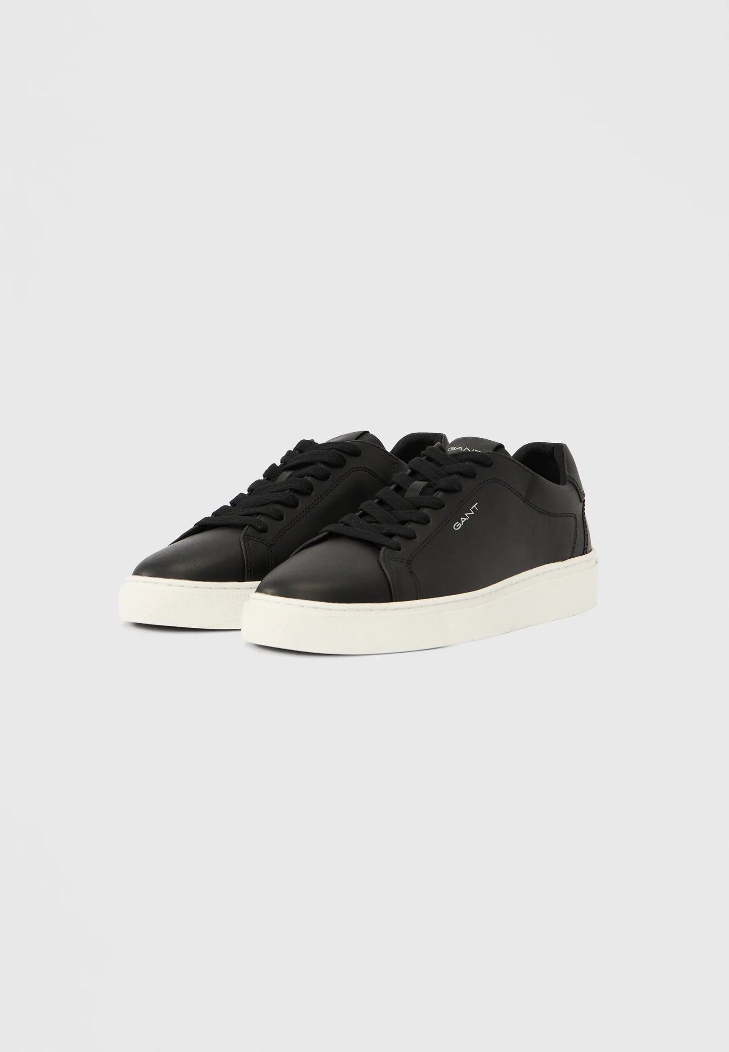 GANT Premium Leather Cupsole Sneakers in Black & White