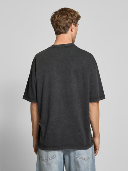 BOSS Men's Olive Green Vertical Fade-Effect Stripe Luxury T-Shirt