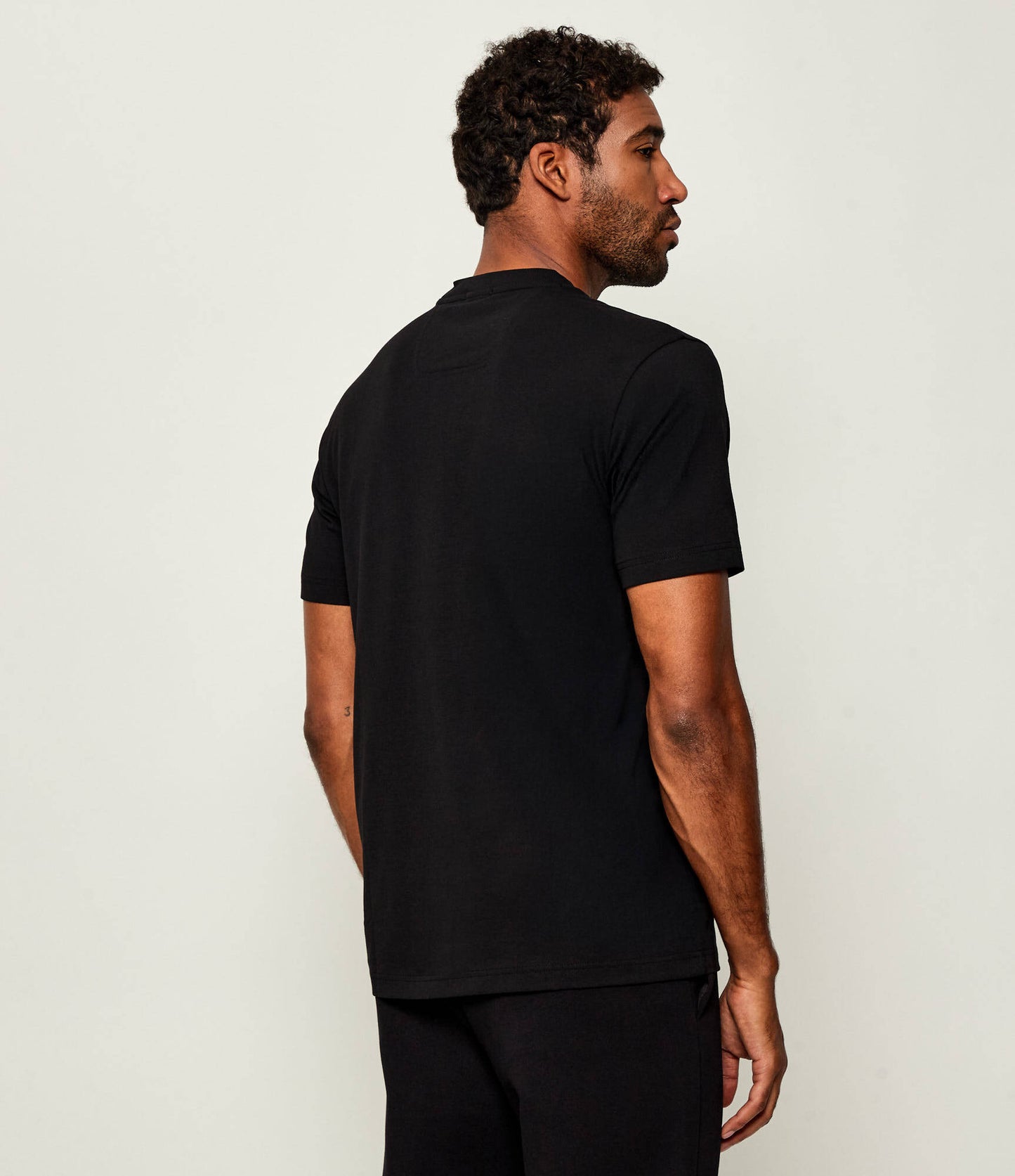 BOSS Men's Monogram Grid Block Logo Luxury T-Shirt