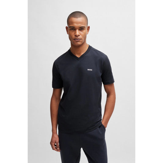 BOSS Green Men's V-Neck Stretch Cotton T-Shirt