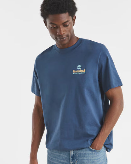 Timberland Men's Boots With Roots Artist Series Graphic T-Shirt - Dark Navy