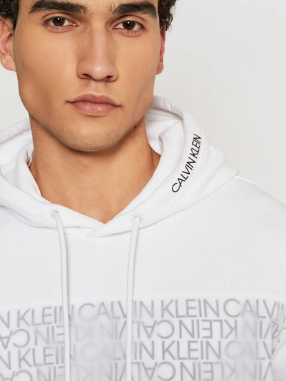 Calvin Klein Repeat Logo Chest Panel Hoodie