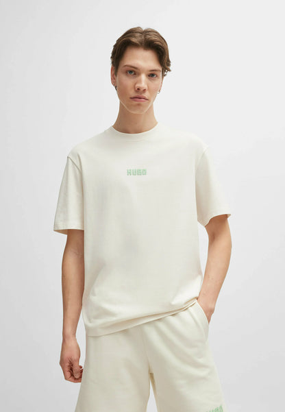 HUGO Men's 3D Typography Matrix Block Logo Luxury T-Shirt
